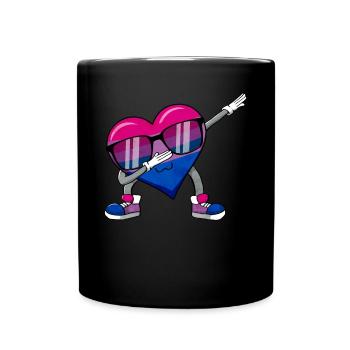 Bi Pride Bisexual Flag Saint-Valentin Coeur - Mug uni - noir - Devant