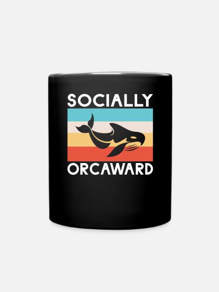 Orca Wal Geschenke - Tasse einfarbig - Schwarz