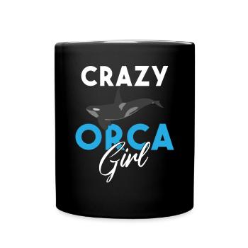 Orca Wal Geschenke - Tasse einfarbig - Schwarz - Vorne