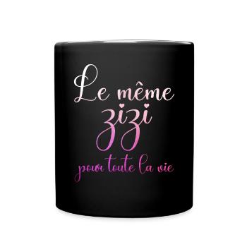 Humour EVJF Zizi Team Future Mariée Jeune Fille - Mug uni - noir - Devant