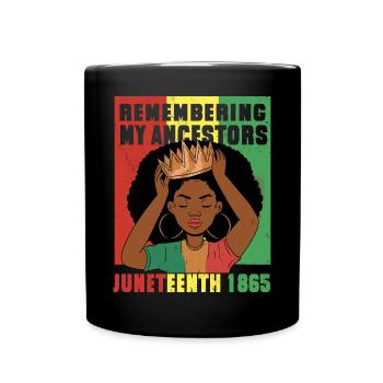 Ancêtres Juneteenth African Girl Queen - Mug uni - noir - Devant