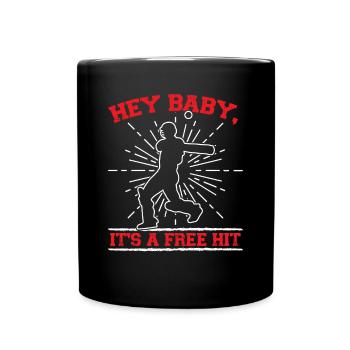 Es Ist Ein Gratis-hit Im Cricket-spiel - Tasse einfarbig - Schwarz - Vorne