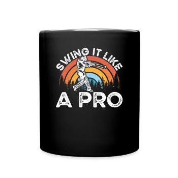 Swing it like a pro - Full Colour Mug - black - Front