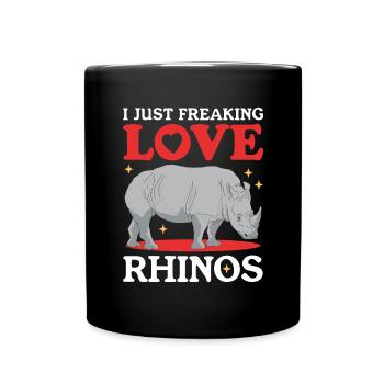 Rhinoceros Rhinoceros Rhinos Gift - Full Colour Mug - black - Front