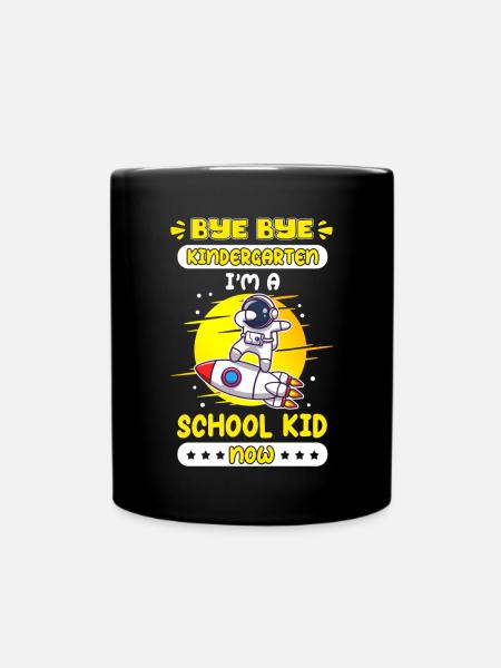 Einschulung Schulkind Schulanfang Schule Geschenk - Tasse einfarbig - Schwarz