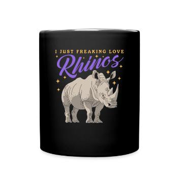 Rhinoceros Rhinoceros Rhinoceros Gift - Full Colour Mug - black - Front