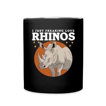 Rhinos Rhinoceros Rhinoceros Gift - Full Colour Mug - black - Front