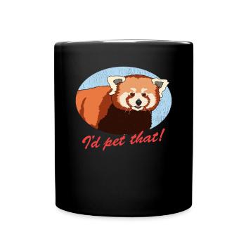 Roter Panda Rote Pandas Red Panda Geschenk - Tasse einfarbig - Schwarz - Vorne