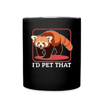 Roter Panda Red Panda Rote Pandas Geschenk - Tasse einfarbig - Schwarz - Vorne