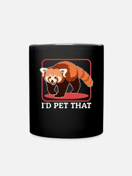 Roter Panda Red Panda Rote Pandas Geschenk - Tasse einfarbig - Schwarz