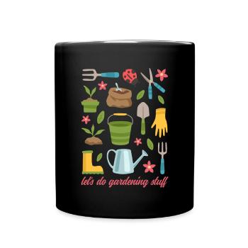 Jardin, jardinier amateur, jardinage, jardinier, cadeau - Mug uni - noir - Devant