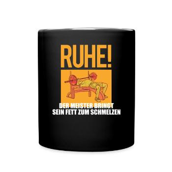 Fitnesszubehör für Sportler - Tasse einfarbig - Schwarz - Vorne