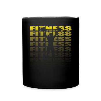 Fitnesszubehör für Sportler - Tasse einfarbig - Schwarz - Vorne