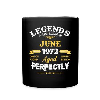 Vintage Aged To Perfection June 1972 - Full Colour Mug - black - Front