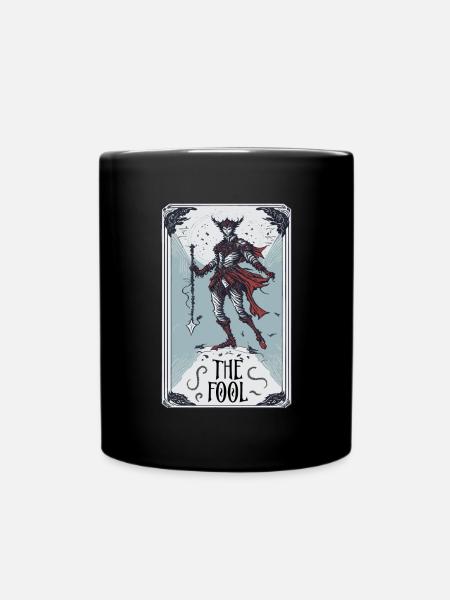 The Fool Tarot Card - Tasse einfarbig - Schwarz