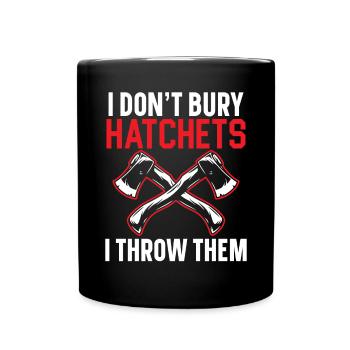 Axe Throwing Hatchet Thrower Axe Throw Lumberjack - Full Colour Mug - black - Front