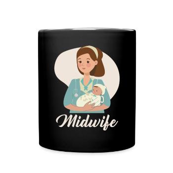 Midwifery Profession Newborn Childbirth Midwife - Full Colour Mug - black - Front