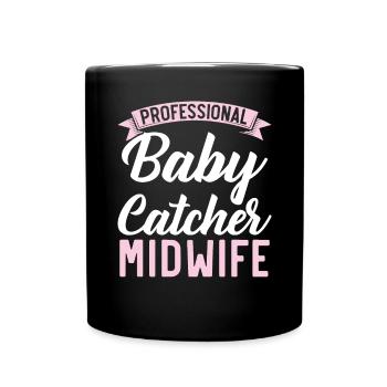 Midwifery Profession Newborn Childbirth Midwife - Full Colour Mug - black - Front