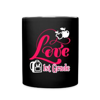 1st Grade Teacher Love 1st Grade - Full Colour Mug - black - Front