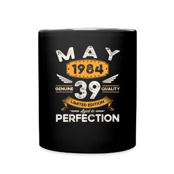 39e anniversaire Homme May né en 1984 Légendaire - Mug uni - noir - Devant