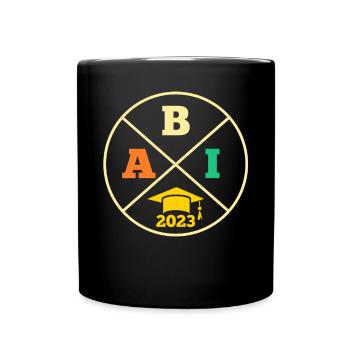 Abiturienten Abschluss 2023 Abitur - Tasse einfarbig - Schwarz - Vorne