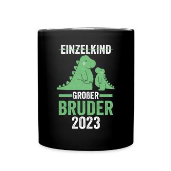 Löwen 2023 Bruder - Tasse einfarbig - Schwarz - Vorne