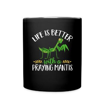 Mante religieuse, collectionneur d’insectes, entomologiste - Mug uni - noir - Devant