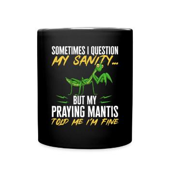 Mante religieuse, collectionneur d’insectes, entomologiste - Mug uni - noir - Devant