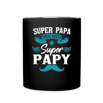 Drôle Fête Des Pères Papy - Mug uni - noir - Devant