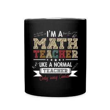 Lustiger Mathe Lehrer Spruch Mathematik - Tasse einfarbig - Schwarz - Vorne