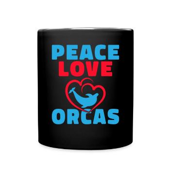 Orca Wal Geschenke - Tasse einfarbig - Schwarz - Vorne