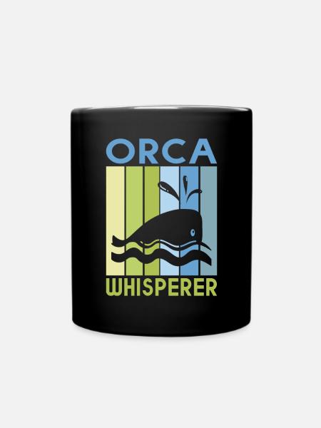 Orca Wal Geschenke - Tasse einfarbig - Schwarz