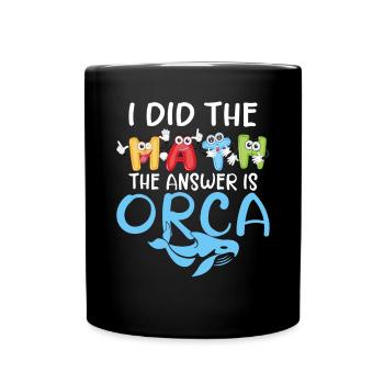 Orca Wal Geschenke - Tasse einfarbig - Schwarz - Vorne