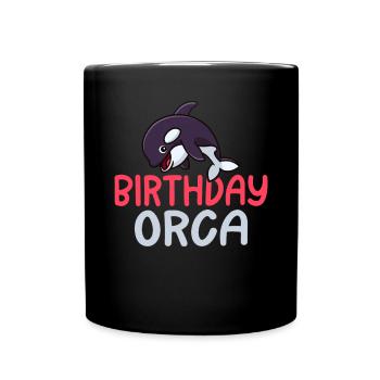 Orca Wal Geschenke - Tasse einfarbig - Schwarz - Vorne