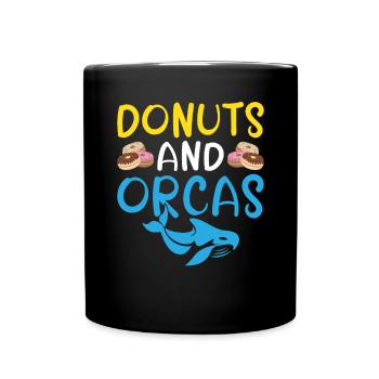 Orca Wal Geschenke - Tasse einfarbig - Schwarz - Vorne