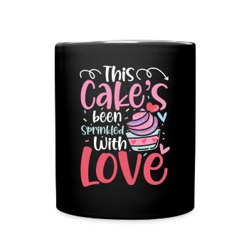 This Cake's Been Sprinkled With Love - Tasse einfarbig - Schwarz - Vorne