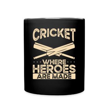 Le cricket, où les héros sont faits - Mug uni - noir - Devant