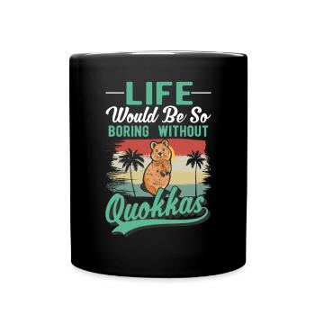 Quokka Gift Kangourou à queue courte - Mug uni - noir - Devant