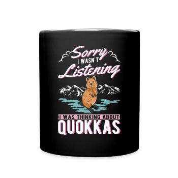 Quokka Gift Kangourou à queue courte - Mug uni - noir - Devant
