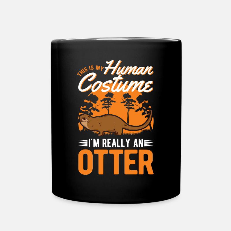 Otter Human CostumeFischotter Seeotter - Tasse einfarbig - Schwarz