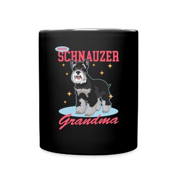 Zwergschnauzer Grandma Schnauzer Hund Geschenk - Tasse einfarbig - Schwarz - Vorne