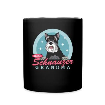 Zwergschnauzer Grandma Hunde Schnauzer Geschenk - Tasse einfarbig - Schwarz - Vorne