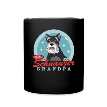 Schnauzer miniature Grand-père chien Schnauzer cadeau - Mug uni - noir - Devant