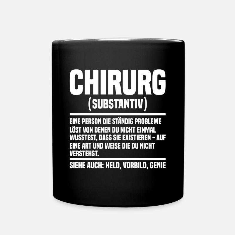 Chirurg Chirurgie - Tasse einfarbig - Schwarz