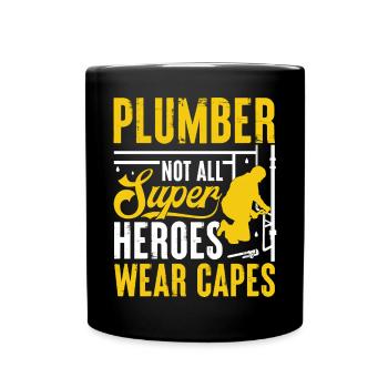 Plumber, Plumber, Mechanic - Full Colour Mug - black - Front