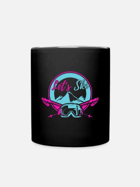 80s Ski Gear | Vintage Après Ski Clothes | Let's S - Full Colour Mug - black