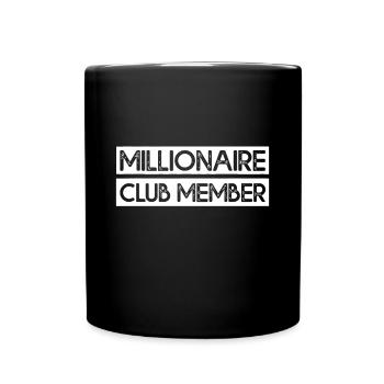 Millionaire Club Memberwealthhealthmotivationpeopl - Full Colour Mug - black - Front