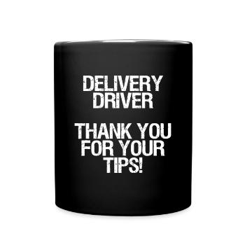 Livreur générique, merci pour vos conseils!g - Mug uni - noir - Devant