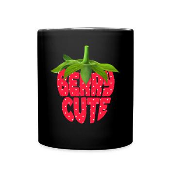 Beeren süß - Tasse einfarbig - Schwarz - Vorne