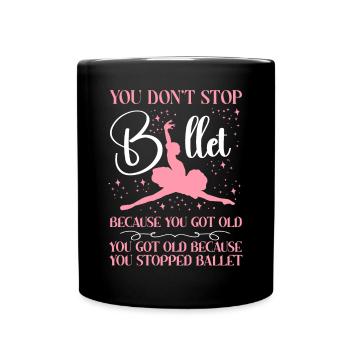 Ballet Dancer Dance Girl Ballerina - Full Colour Mug - black - Front